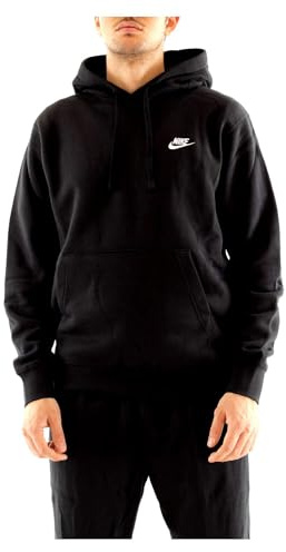 NIKE Men's M Nsw Club Hoodie Po Bb Sweatshirt, Black/Black/(White), 4XL UK