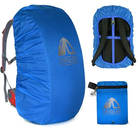 Unigear Rucksackhülle, reflektierend, gegen Regen, 10 – 90 l, wasserdicht, staubdicht, Abriebfest, langlebig, für Camping, Wandern, Reisen, Radfahren
