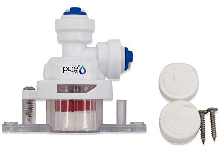 PureOne Leak-01 Quick-Fitting Wasserstopventil - 1/4 auf 1/4 Zoll Schlauch. Schlauch-Zubehör für Umkehr-Osmose, Wasser-Installationen oder Kühlschranksysteme