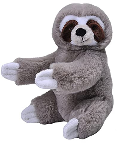 Wild Republic EcoKins Mini Sloth Stuffed Animal 8 inch, Eco Friendly Gifts for Kids, Plush Toy, Handcrafted Using 7 Recycled Plastic Water Bottles