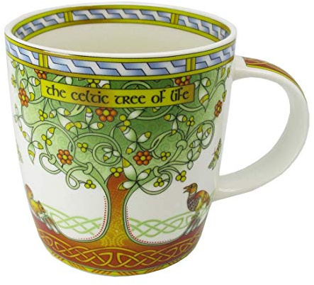 Royal Tara Tasse aus Knochenporzellan mit keltischem Lebensbaum-Design, 325 ml
