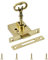 UFURMATE Lucchetto Vintage, Set di Serratura per Armadietto In Oro Da 1 confezione con Serratura Decorativa In Ottone Anticato per Chiave per Armadietto, Armadio, Cassetto, Credenza, Scatole di Legno