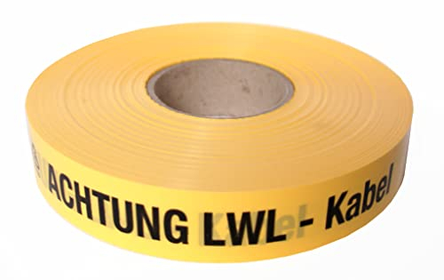 PremSecure Trassenwarnband Achtung LWL Kabel Glasfaser 250m Erdkabel Lichtwellenleiter Warnband Trassierband Glasfaserkabel