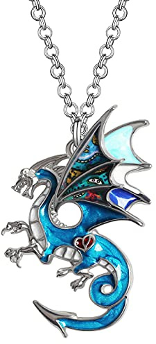 Emaille Legierung Drachen Halskette Fantasy Dinosaurier Anhänger Mode Schmuck für Frauen Mädchen Charme Geschenk