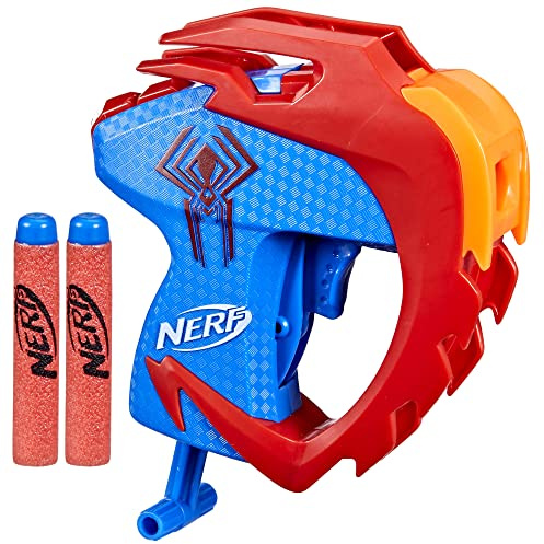 Nerf Spider-Man: Across The Spider-Verse, Spider-Man 2099 MicroShots Dart Blaster, Movie Inspired Design, 2 Nerf Elite Darts