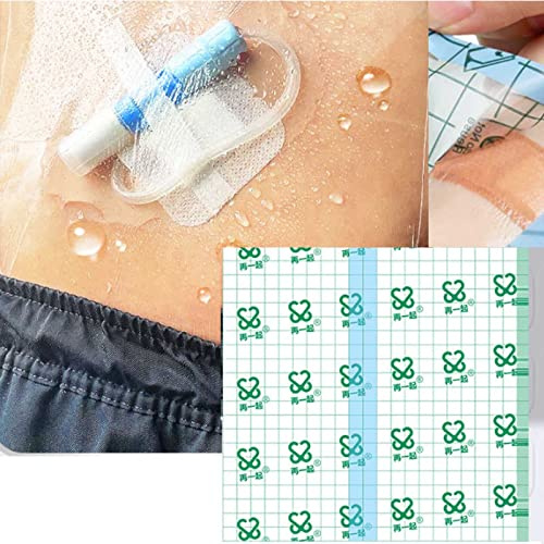 Peritonealdialyse-Duschschutz,50 StüCk/100 StüCk, 20 × 20 Cm Duschschutz,Katheter Wasserbarriere,Wasserdichter, Transparenter Verband,Duschschutz FüR Stoma,Und Laparaskopische Eingriffe,100Pcs