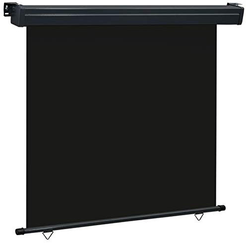 Festnight Toldo Vertical Exterior 170 x 250 cm, Toldo Lateral para Balcón y Tereza, Impermeable y Resistente a Los Rayos UV, Funciones de Autobloqueo y Autorretráctil, Negro