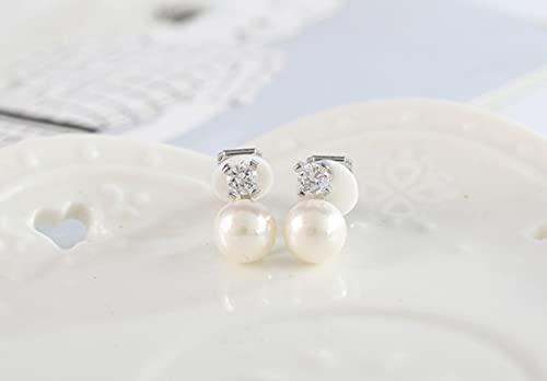 DAOMEI Fashion Pearl Ohrclips Zirkonia No Hole Ohrring Für Frauen Jewerly