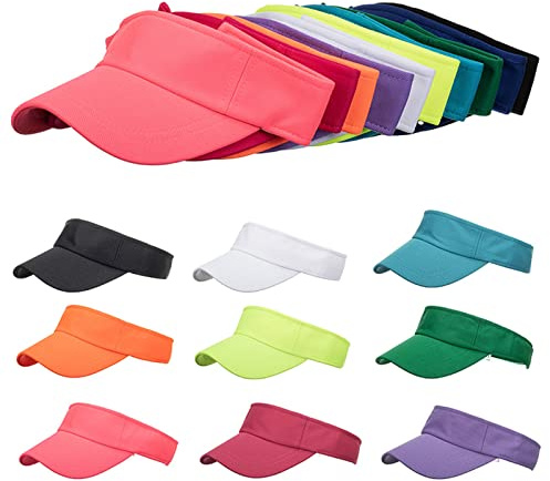 Unisex Visor Cap Sonnenhut Golf Tenniskappe mit Sonnenblende Baseballmütze Einstellbar Visor Sommer für Damen Herren Schirmmütze Baseball Kappe Sommerhut Sonnenvisor Damenvisor Hat (Pink, One Size)