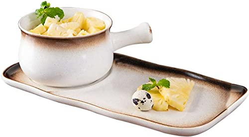 Ciotola for cereali, scodella for zuppa, scodella for tè, ciotole for zuppa, tazza for zuppa con manici, set di piatti da colazione in ceramica for la colazione, sandwich, zuppa, caffè, cereali for se