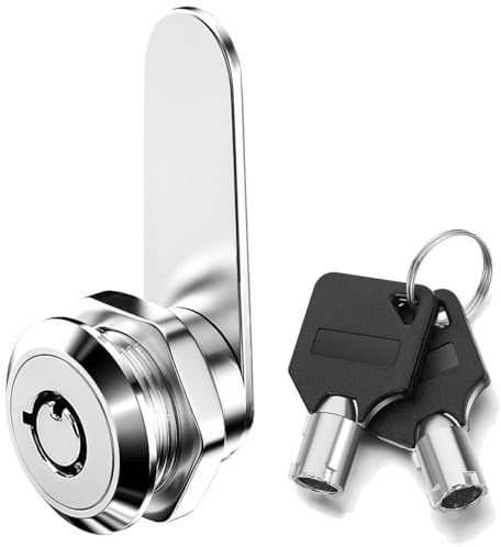 ZiYuya 16mm Thread Tubular Cam Lock with Key Different, Lock for RV Storage Mailbox Letterbox Cupboard Cabinet Draw Tumbler Post BoxDresser Door Locker Locks