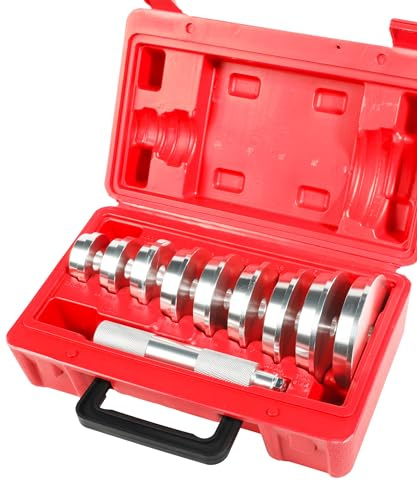 RACOONA Bushing Driver Set, Bearing Race and Seal Driver Set with Seal Driver and 9 Bearing Adapters,Car Accessories Wheel Bearing Tool Seal Installer Bearing Driver Kit for Bearing Installation
