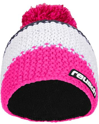 Reusch Enzo Beanie – Unisex Strick-Wintermütze mit Bommel & Teil-Fleece-Futter – Warm, weich & stylish für Damen & Herren beim Skifahren, Wandern, Spazieren oder Stadtbummel