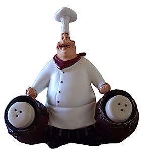 AOKWAWALIY Kitchen Figure Desktop Sculpture Made of Resin Fat Chef Kitchen Decor Chef Sculpture Vintage Decor Crafts Resin Ornament Creative Cooking Decoration Vintage Decorate Decorations Statue