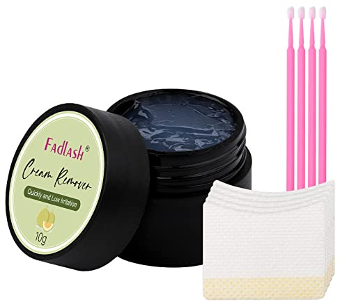 FADLASH Eyelash Extension Remover 10g Cream Lash Extension Remover Dissolves Powerful Eyelash Glue Remover Low Irritation eyelash remover for lash extensions Lash Glue Remover for Sensitive Skin
