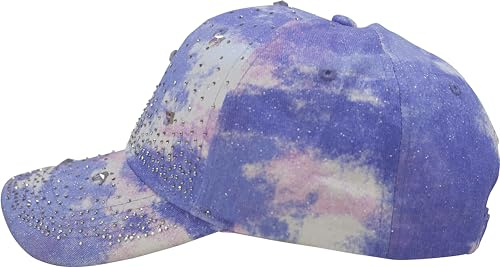 fashionchimp Damen Baseballcap mit Glitzersteinen aus 100% Baumwolle, Vintage Cap mit Glitzer, stufenlos verstellbar