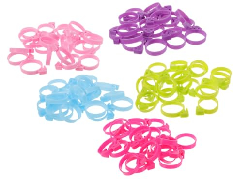 FUNOMOCYA Piping Bag Clips and Reusable Silicone Pastry Bag Ties 50pcs Baking Cake Decorating Cupcake Cookie Sealing Clips