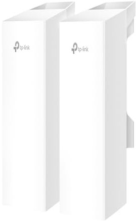 TP-Link Omada - Puente inalámbrico punto a punto para exteriores | 5 GHz | 300 Mbps | PTP y PtMP | 5 km, 3 millas | 3 puertos de 10/100 m | Alimentado por PoE o CC | IP65 resistente a la intemperie |