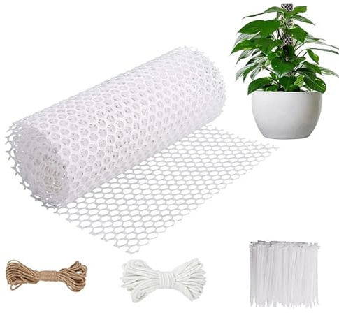 Monstera Moss Mesh – Rete di supporto per piante pieghevole | Rete di muschio per piante da 30 cm, bastoncini di muschio per irrigazione interna con corda con lacci per piante in vaso Monstera