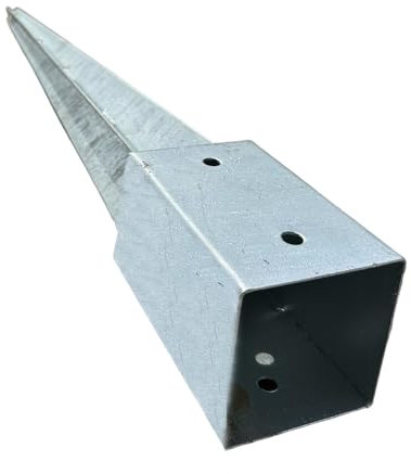 Einschlagbodenhülse Bodenhülse 45x45x550mm 70x70x750mm 90x90x750mm Pfostenträger Einschlaghülse Phosten Bodenanker Einschlag-Bodenhülse feuerverzinkt (10, 46x46x550mm)
