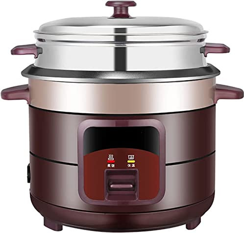 Cuociriso Elettrico Domestico, cuociriso con vaporiera, pentola Interna Antiaderente, Isolamento Intelligente, prepara Riso e Cibo e Verdure sani a Vapore 1-8 Persone