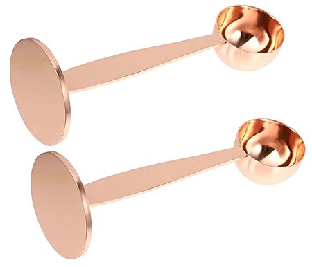 Garneck 2pcs Coffee Spoon Measure Espresso Tamper Stainless Steel Multi Function Scoop for Ground Coffee