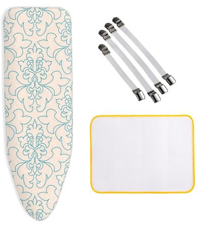 ZJBKX Copriasse da stiro extra large, 160 x 60 cm, regolabile, XXL, con 4 clip e 1 panno anti-stiro