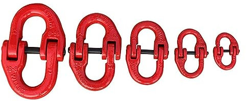 Élingues à chaîne Poids de Charge de Petite Taille 1.12T, 2T, 3.15T, Pince de Levage de Grue en Forme de Papillon 5.3T, Boucle de Levage à Connexion par chaîne à Double Anneau pour palan à Moteur(2T)