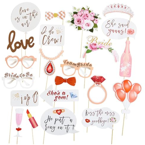 ZORVUJI JGA tillbehör kvinnor roséguld fotorekvisita, team bride JGA dekoration, möhippa kvinnor fest tillbehör, fotolåda bröllop dekoration