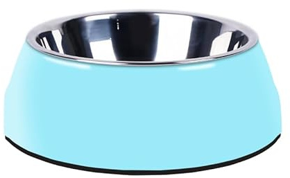 Premium-Hundenapf - rutschfeste Fressnäpfe für Hunde und Welpen, haltbare Kunststoff-Futterschale für Haustiere mit rutschfestem Boden (7 Farben, 4 Größen) - ideal für kleine (Blue, m)