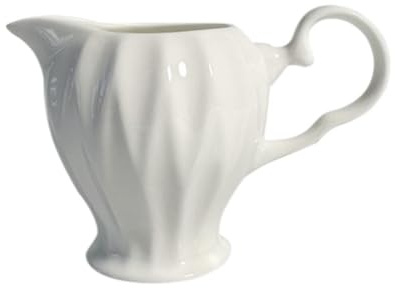 AMYSTY Pot A Lait Sauciere Théière Anglaise Simple Blanche Pure, Pot À Lait en Céramique, Seau À Jus en Porcelaine Osseuse for La Maison Saucier pour Vinaigrette