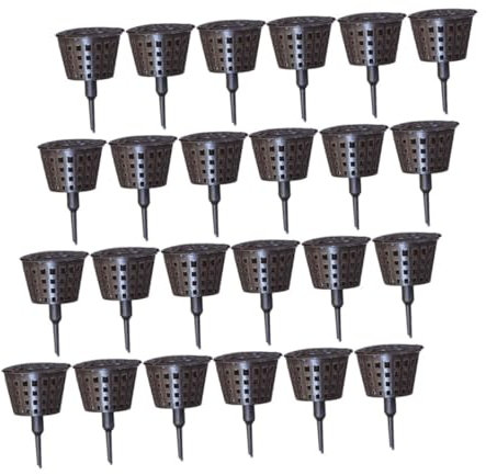 TOYANDONA 30pezzi Vasi Per Bonsai Con Coperchio Cestini Per Nutrizione Delle Piante Vasi Idroponici Rete Per Substrato Succulento e Invasatura Di Cactus