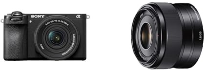 Sony Alpha 6700 (APS-C) - Appareil Photo Hybride avec Objectif 16-50 mm II – autofocus IA, stabilisation 5 Axes, vidéo 4K 120p, écran Tactile + Objectif SEL-35F18 Monture E APS-C 35 mm F1.8