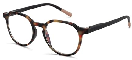 ZENOTTIC Blaulichtbrille für Herren und Damen mit Rundgestell, Blend- und Blendschutz für Sport und Computer