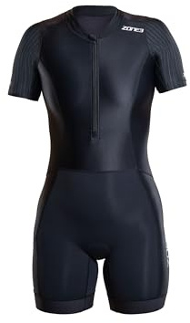 ZONE3 Women's Activate+ Short Sleeve Tri Suit – Performance One-Piece for Triathlon Training & Racing Black