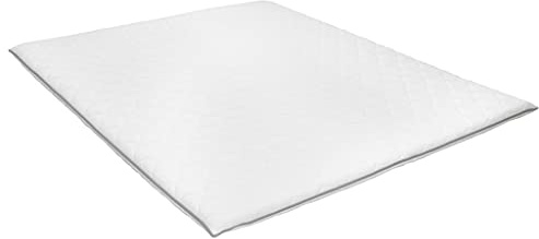 Generico Coprimaterasso 140x200 cm in Schiuma Viscoelastica 6 cm,Bianco,7.05kg,282779