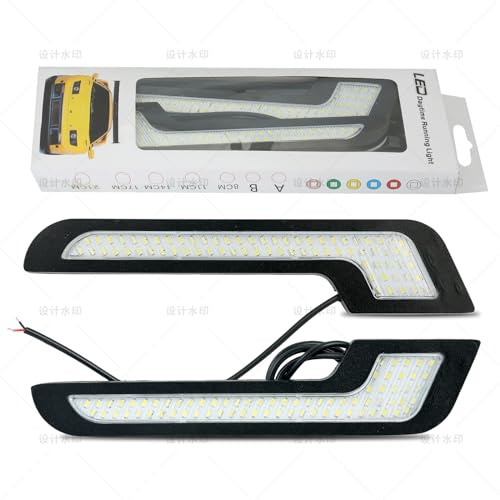 HEHEMM 1 Paar 72 LED Auto Tagfahrlicht Nebel Wasserdicht Fahren Weiß 12V DRL