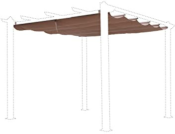 Alice's Garden - Toile de Toit Taupe pour Tonnelle 3x3m Condate - Toile de Rechange et Remplacement pour Pergola