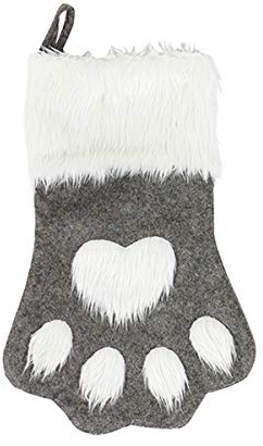 SherryDC Dog Cat Paw Christmas Stockings, Plush Hanging Socks for Holiday and Christmas Decorations