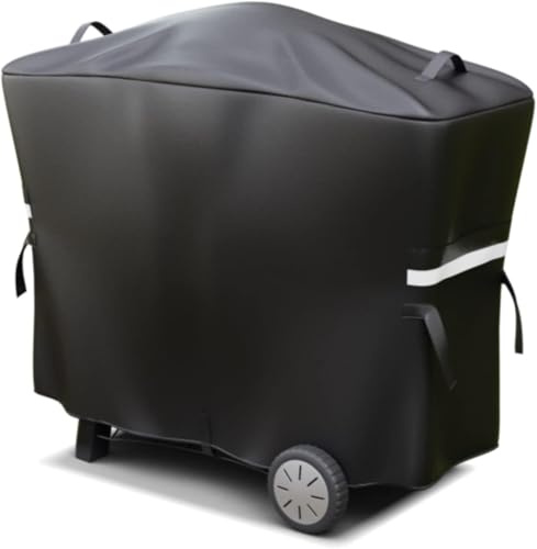 Denmay 7112 Grillabdeckung für Weber Q2000 Q2200 Q2400 Q300 Q3000 Q3200 Grill Serie, Grillabdeckung für Q2000N+, Q2800N+, 145 x 57 x 99 cm 600D Wasserdicht und UV beständig