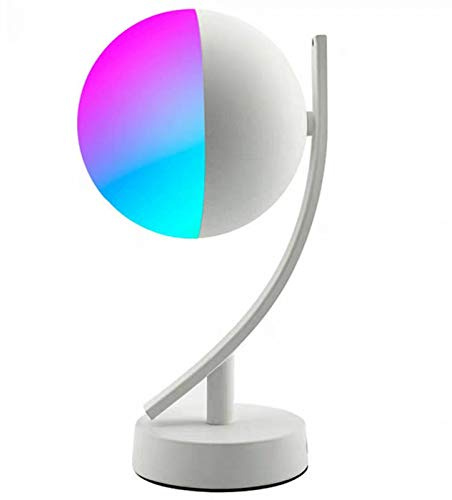 LAI HO Lampade da Scrivania A LED RGB 7W Smart WiFi Controllo Vocale Luce Notturna, App Remote Dimmerabile Lampada da Tavolo per La Protezione degli Occhi Domestici, Lavora con Alexa Google Home