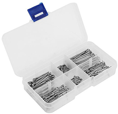 Pasadores de chaveta dividida, 175pcs/set 5 tipos de clavijas de chaveta divididas de metal de aleación de zinc Surtido de hardware de fijación