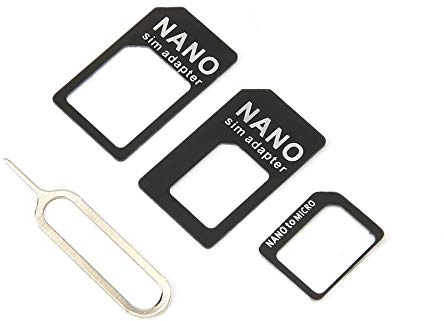 LeftSuper 3 i 1 för Nano Sim Adapter och för Micro Sim Adapter och för Nano till för Micro Adapter med en nål för mobila enheter