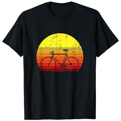 Vélo De Course Vintage Cycliste Coucher De Soleil Vélo T-Shirt