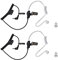 HYSHIKRA 3,5mm Klinke - Ohrhörer Schallschlauch - Nur empfangen - One Ear - transparent inkl. Halteclip - Kopfhörer Headset für Funkgeräte Kommt mit Ohrstöpseln (90°-Stecker 2 Stück)