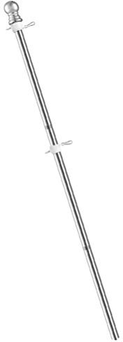 Happyyami Edelstahl Flaggenmast Rostfreier Garten Flaggenhalter Für Outdoor-Dekoration Silber