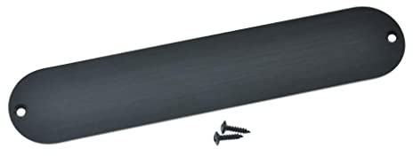 Dopro Standard 32 mm Breite Blanko-Steuerplatte ohne Loch Aluminium eloxiert Tele-Steuerplatte für Fender Telecaster schwarz