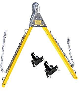 HPDMC 5,000 lbs Capacity Tow Bar 2-Inch Coupler 41-Inch Opening Width Bumper Mount with Chains RV Car Truck Compatible with Jeep System