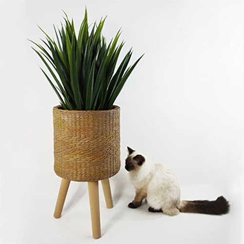 Leaf Extra Large Cachepot Planters, Wood, 54cm Woven Fibreglass Composite