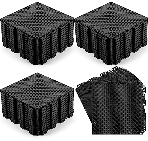 Thyle 50 Pack Drainage Mats Interlocking Rubber Floor Tiles 10 x 10 Non Slip Rubber Floor Tiles Outdoor Pool Deck Mats Modular Interlocking Cushion for Garage Bathroom Patio Flooring Shower